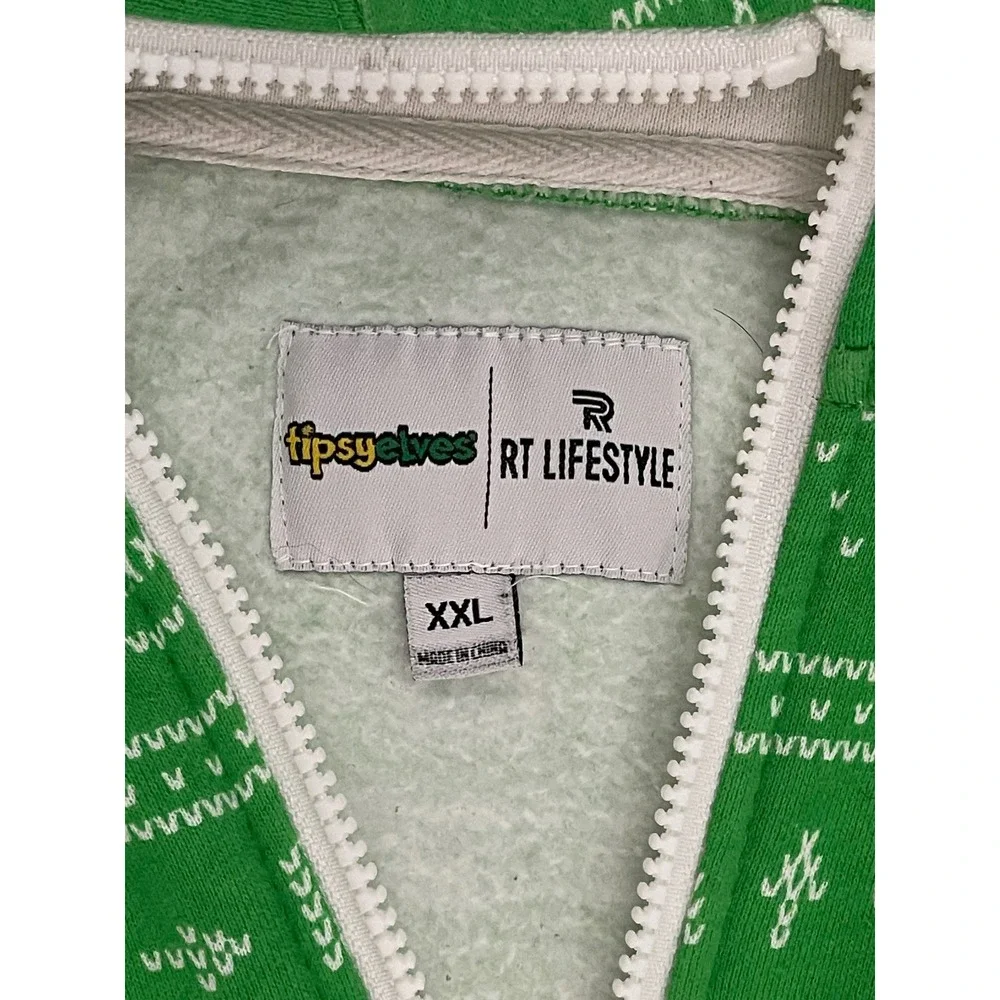 TipsyElves RT Lifestyle Green Graphic Hooded Jumpsuit XXL - Picture 2 of 5